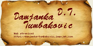 Damjanka Tumbaković vizit kartica